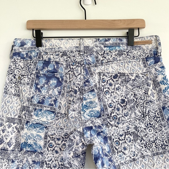 ANTHROPOLOGIE Pilcro Jacquard Spring Summer Pants - Picture 13 of 16
